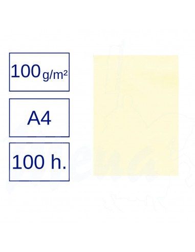PAPEL VERJURADO CREMA A4 100 g. 100 H.