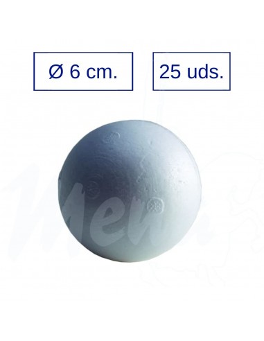 BOLA POREX 6 cm 25 uds