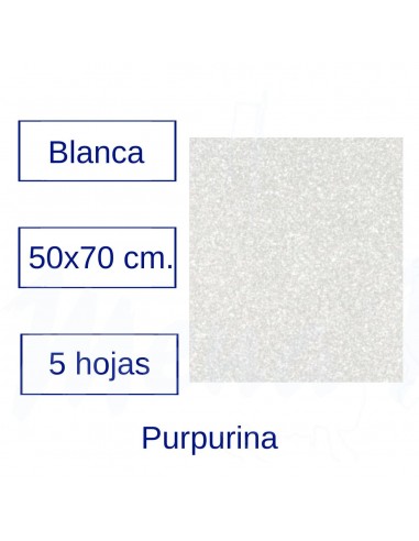 GOMA EVA PURPURINA 50x70 cm BLANCA 5...