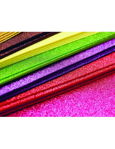 GOMA EVA PURPURINA 50x70 cm AZUL 5 hojas