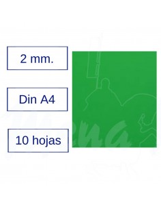 GOMA EVA A4 VERDE HIERBA 10...
