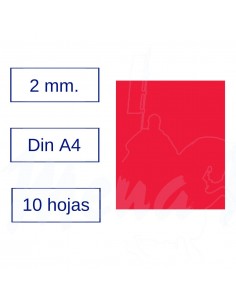 GOMA EVA A4 ROJA 10 hojas
