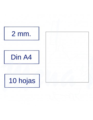 GOMA EVA A4 BLANCA 10 hojas