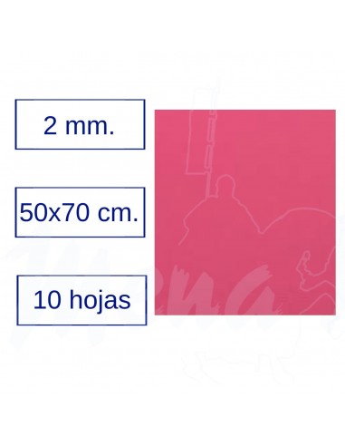 GOMA EVA 50x70 cm ROSA 10 hojas