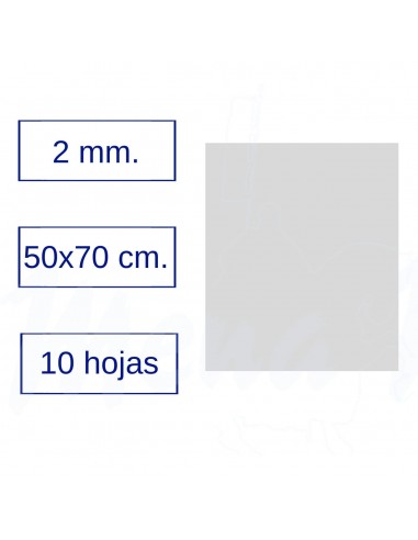 GOMA EVA 50x70 cm GRIS 10 hojas