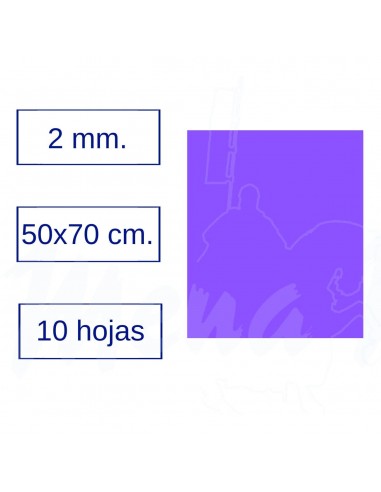 GOMA EVA 50x70 cm VIOLETA 10 hojas