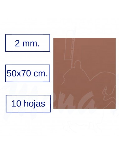 GOMA EVA 50x70 cm MARRON 10 hojas