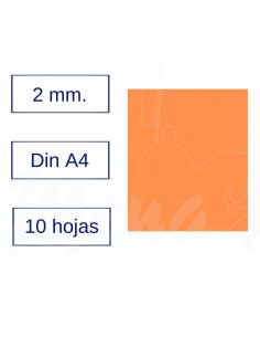 GOMA EVA A4 NARANJA 10 hojas