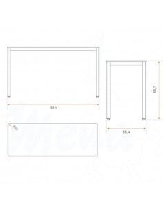 MESA SPACE PLUS 180 x 65 cm... 2