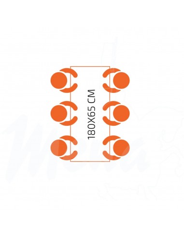 MESA SPACE PLUS 180 x 65 cm BLANCO...