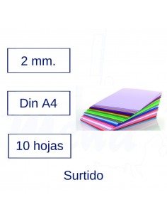 GOMA EVA A4 SURTIDOS 10 hojas