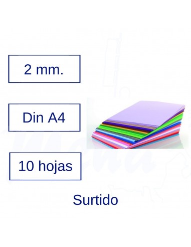 GOMA EVA A4 SURTIDOS 10 hojas