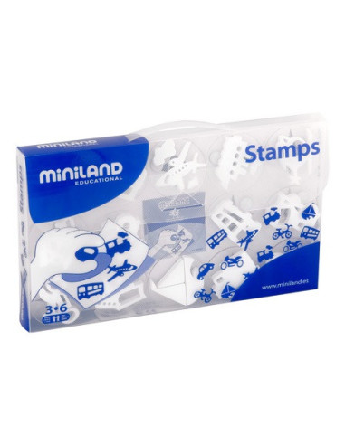 TAMPON TRANSPORTES MINILAND 14 PIEZAS