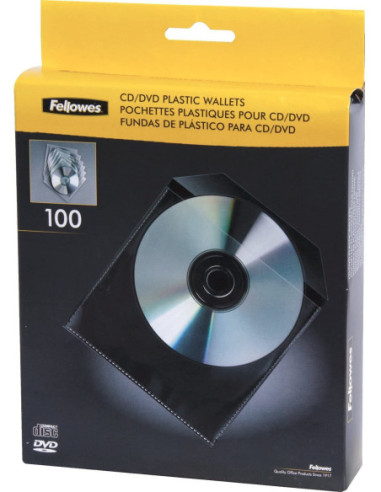 FUNDA CD PLÁSTICO TRANSPARENTE 100 Uds.